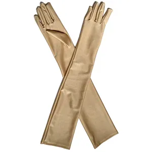Damen lange Satin Handschuhe elegante Abendparty Opern Performance Sonnenschutz Handschuhe