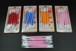 Fondant cake decorating pen set roller embossing mold plastic sugar craft modeling tool kit
