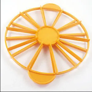 Ronde taartdeler van kunststof gelijke snijder gereedschap met handgrepen detailweergave.