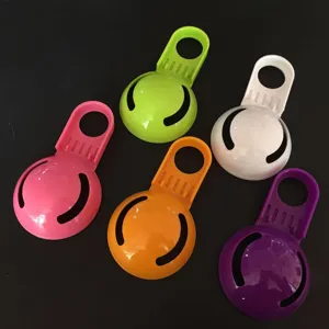 Close up of colorful plastic egg white separator set, short handle design for kitchen use.