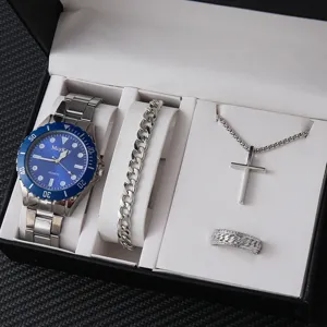 Geneva Orologio al Quarzo da Uomo d'Affari Cinturino in Maglia di Lega Orologio da Polso Impermeabile Minimalista Lusso Orologio Analogico