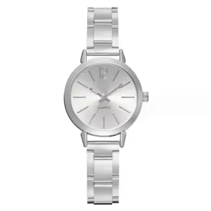 Orologio donna al quarzo argento elegante bracciale acciaio inossidabile analogico