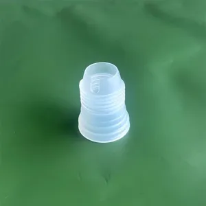 Translucent plastic piping tip connector for DIY whipped cream glue phone cases craft tools.