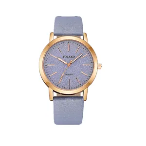 Orologio al quarzo donna quadrante glitter viola cassa oro rosa cinturino pelle chic