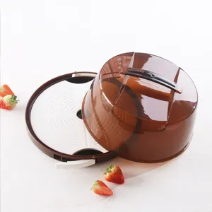 Contenitore per torta in plastica ispessita da 8 pollici scatola da forno portatile con coperchio.