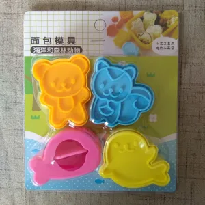 Mini set stampo per panini animali, simpatici biscotti orso scoiattolo foca dolci