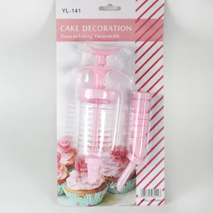 Koekjespers koekjesmaker set met mondstukken voor bakken koekjes en gebak roze gereedschap