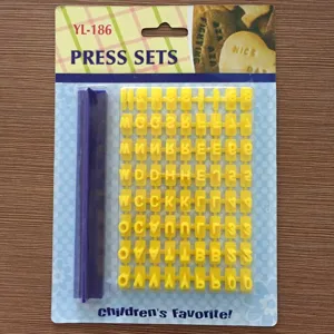 DIY Cookie Stamp Mold Letter Number Symbol Embosser Movable Type Printing Cake Baking Tool PP Plastic