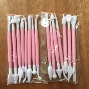 Fondant cake decorating pen roller embossing mold cartoon bun carving tool set for baking DIY