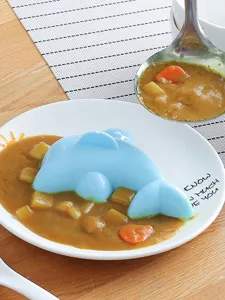 Cute dolphin rice mold for kids bento DIY, perfect for shaping fun meals and cute food designs.