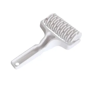 White plastic pastry lattice roller cutter for baking pizza pie crust cookies kitchen tool