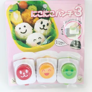 Perforatore di Alghe Nori Stampa di Espressioni Facciali di Cartoni Animati Strumento Fai da Te per Sushi Bento Gadget da Cucina Plastica Metallo
