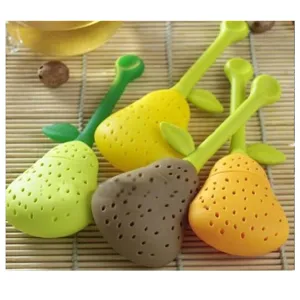 Infuseur à Thé en Forme de Poire Citron en Silicone Créatif Passoire à Thé en vrac Filtre à Thé Accessoires de Cuisine