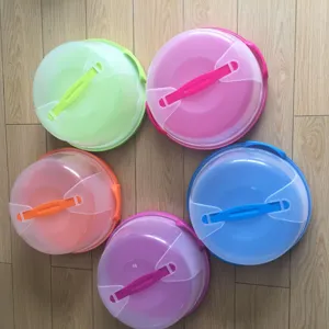 Draagbare Doorzichtige Plastic Taartdoos 8 Inch Verjaardag Taart Opslag Container Bakken Verpakking Met Handvat En Sluiting Voor Keuken Feest