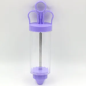 Seringue a patisserie en plastique transparent pour biscuits et decoration de gateaux