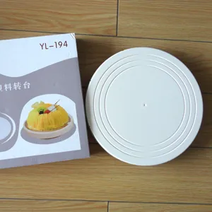 Plastic Cake Turntable Revolving Cake Stand Non Slip Rotating Decorating Stand Low Center of Gravity Baking Tools