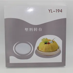 Plastic cake turntable baking tool low center of gravity revolving stand for pastry decorating.