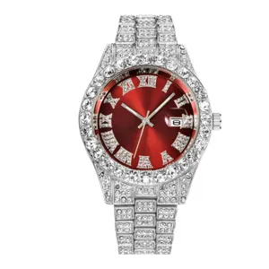 Lussuoso Orologio al Quarzo da Donna in Lega Strass Gioielli da Polso Elegante Placcato Oro Rettangolare Accessorio