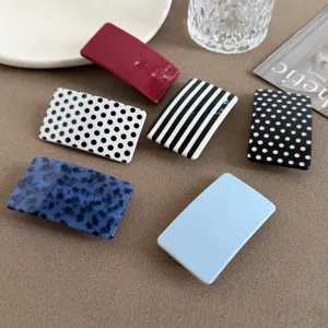 Geometrisches rechteckiges Haarspangen-Set, koreanischer Stil Dopamin Haarschmuck.