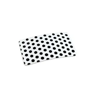 Koreanische niedliche geometrische Pünktchen Feder Haarspange schwarz weißes Haaraccessoire