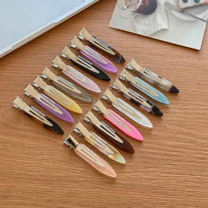 Koreanische bunte minimalistische nahtlose Haarklammer vielseitige Pony Entenschnabel Clip