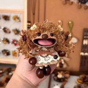Handgemaakte notendop pop tas hanger creatieve auto hangende charm schattig verjaardagscadeau