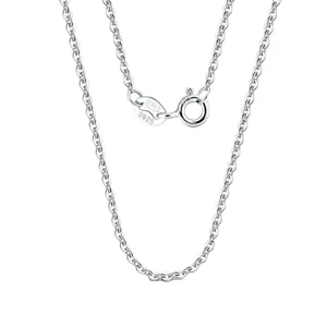 S925 sterling silver O-chain necklace 1.2mm thin dainty fashion silver chain for daily wear