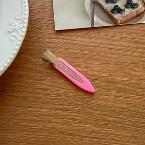 Koreanischer rosa Entenschnabel Haarglätter, süße Pony Haarnadel für tägliches Make-up Styling.
