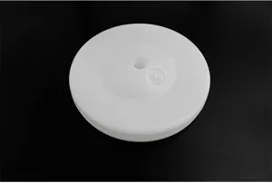 White plastic water fillable base for balloon arch and column party decoration detail.