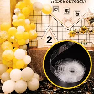Transparent Plastic Balloon Chain Connector Strip Strip For Wedding Arch Decoration Birthday Party Dessert Table Garland Layout Supplies