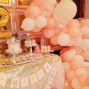 Wholesale irregular balloon chain for wedding birthday party dessert table decoration setup.