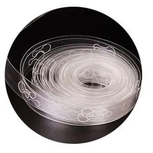 Transparent plastic balloon chain roll for wedding party arch decoration and balloon styling setup.