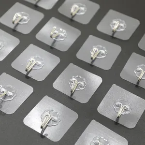 Transparente Starke Klebehaken Spurlose Wandhaken Lochfrei Schwerlast Wandmontierter Haken Für Küche Badezimmer Büro Aufbewahrung
