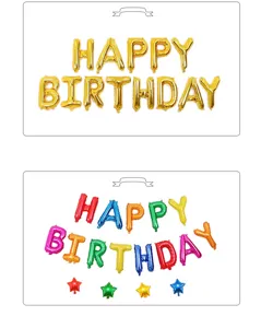 Gefeliciteerd folie ballon set met letters voor kinderfeestje muur decoratie benodigd