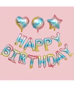Ballons en aluminium lettres dégradé 16 pouces pour décoration fête anniversaire mariage