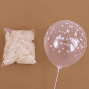 Ballons en latex transparents avec motifs d'étoiles 12 pouces décoration de fête