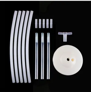 Balloon arch stand parts kit, clear plastic tubes and base for party wedding decoration details.