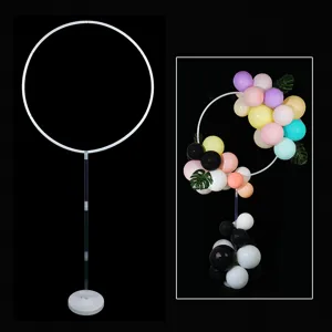 Plastic Balloon Arch Stand Circle Column Wreath Frame Round Balloon Holder For Wedding Birthday Party Decoration Road Lead Display