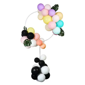 Balloon arch stand kit with colorful balloons and ring frame for party birthday wedding decor