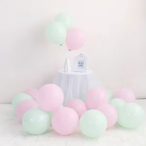 10 pollici macaron palloncini lattice pastello rosa verde per festa compleanno matrimonio vista