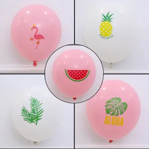 Palloncini in lattice per decorazioni feste hawaiane stampati tropicali fenicottero