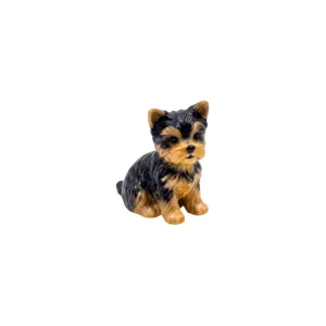 Gedetailleerd opname van een schattig Yorkshire terriër puppy beeldje voor decoratie.