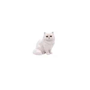 Witte keramische Perzische kat figuur detail, elegante home decor porseleinen dierlijke sculptuur