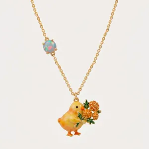Vergulde schattige kuiken bloem hanger ketting mode sieraden elegant cadeau voor vrouwen dagelijks