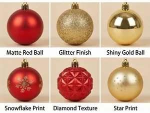 Bolas colgantes para árbol de navidad 6cm set colorido de adornos festivos