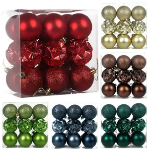 Palle di Natale in Plastica Galvanizzata Ornamenti Infrangibili Decorazioni da Appendere Allalbero per Festa di Casa