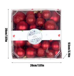28tmh kokkines christougenniatikes mpales set plastikastakes diakosmisi dentrou
