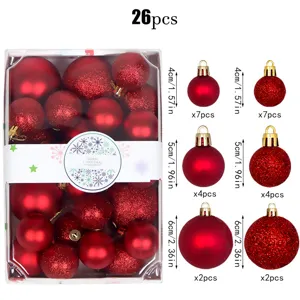 Modern Minimalist Plastic Electroplated Christmas Baubles Matte Glossy Glitter Holiday Decorative Balls For Festival Tree Ornament Hanging Pendant