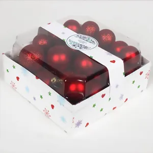 Set christougenniatikes mpales kokkines diakosmitika kremasta gia dentro giortes 28tmch