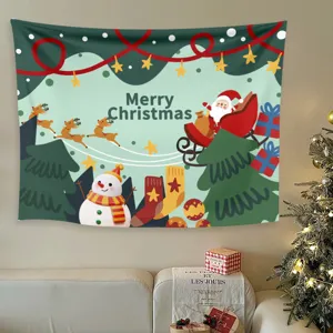 Arazzo murale di Natale stile nordico decorazione per feste sfondo festivo striscione